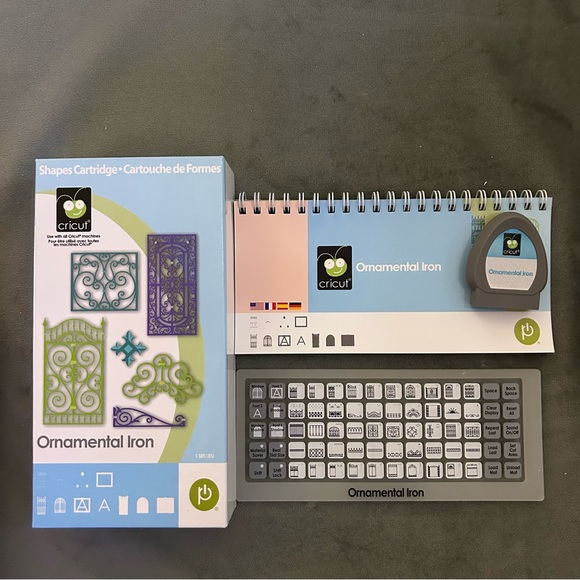 Cricut ORNAMENTAL IRON shapes & font - Picture 1 of 14